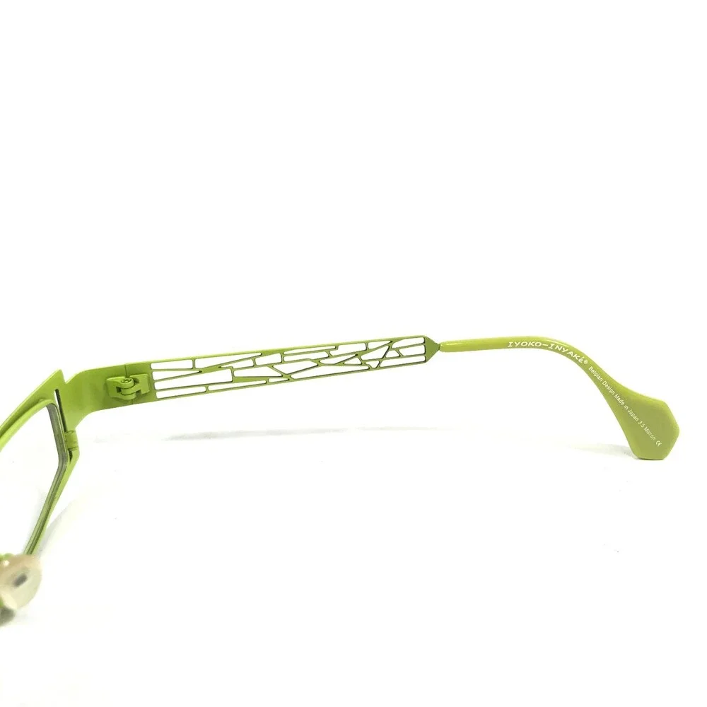 Iyoko-Inyake Eyeglasses Frames IY576 Col.53 Green Rectangular Full Rim 44-18-140